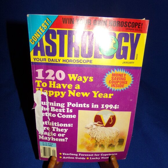 Vintage Astrology Magazine - January 1994 - Happy New Year - Picture 1 of 4
